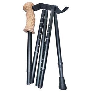 NEW Folding Packable WALKING STICK Hiking Trekking Camping Aluminum & Cork Grip